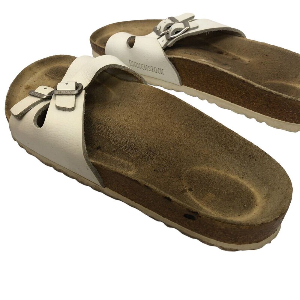 Birkenstock Ibiza Double Strap Slides Open Toe White Cork Sandals EU 40 Womens 9 - Picture 7 of 12